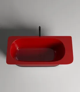 Ванна из искусственного камня Salini Ninfea S-Stone 102721MRF 180x82см RAL полностью